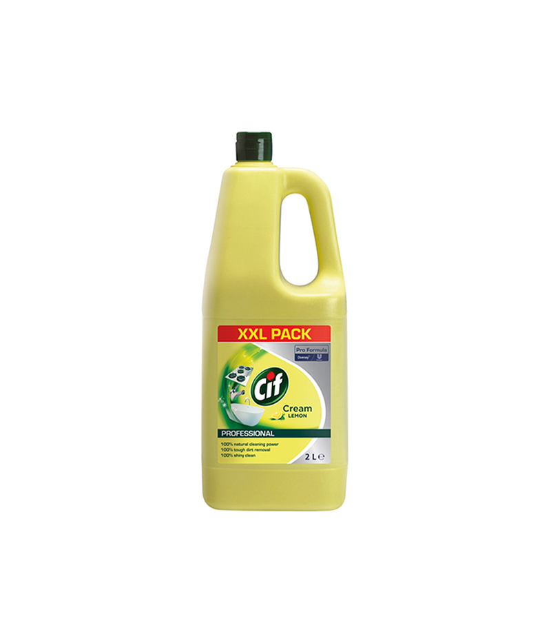 detergent-bucatarie-Cif-Cream-Lemon-2L-diversey Cremă de curățat Cif Cream Lemon 2L - imagine 1