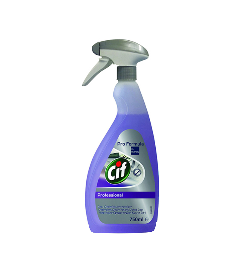 detergent-dezinfectant-bucatarie-Cif-750ml-diversey2 Detergent dezinfectant Cif Professional 2 in 1, 750 ml - imagine 1
