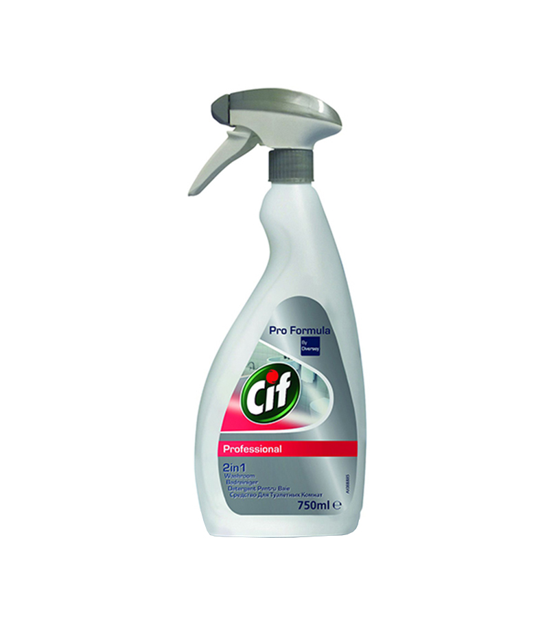 detergent-grup-sanitar-Cif-2in1-750ml-diversey2 Soluție de curățat baia Cif Professional 750 ml - imagine 1