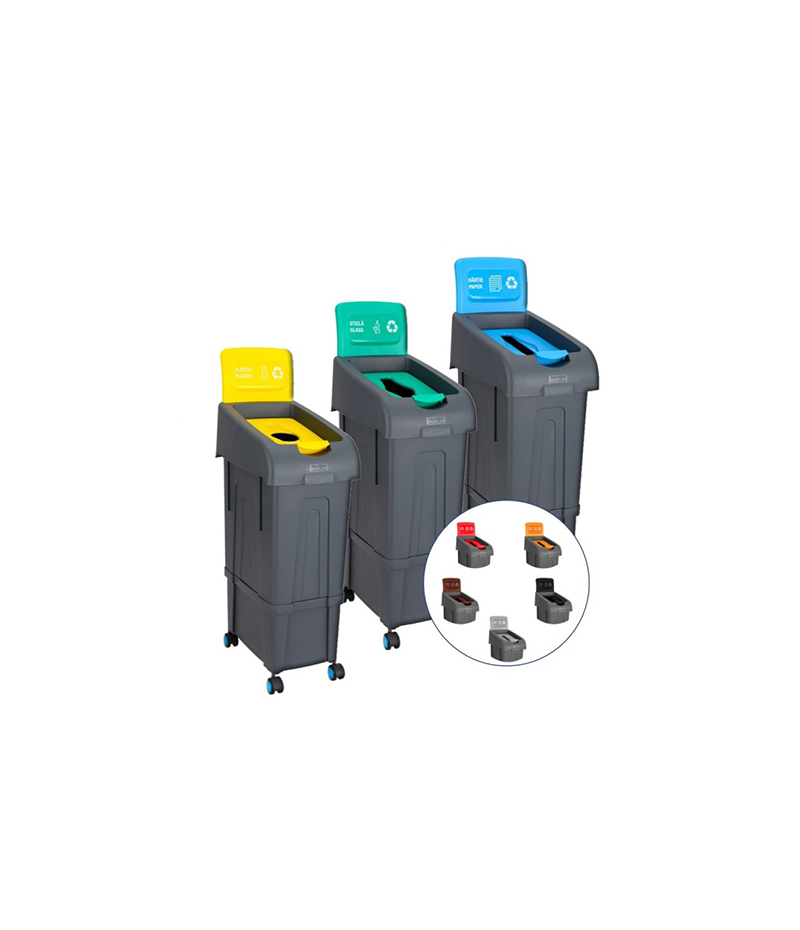 cos-gunoi-colectare-selectiva-80-l-rotile Coș de gunoi pentru colectare selectivă 80 litri cu rotile - imagine 1