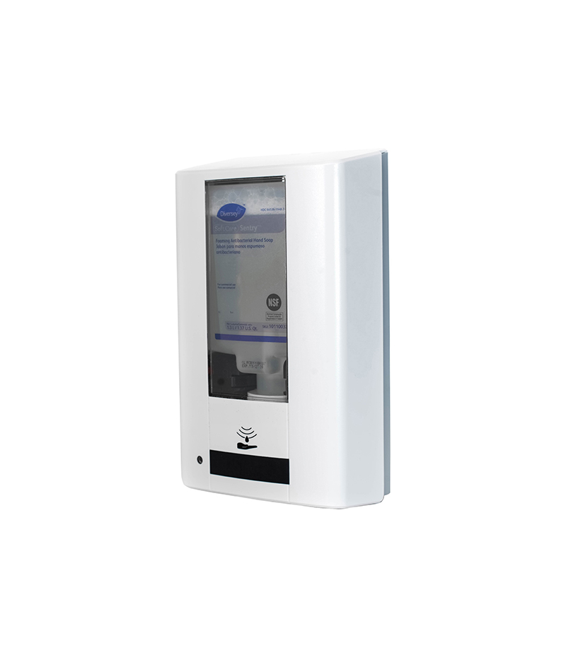 dozator-sapun-lichid-manual-intellicare-1,3-L-alb Dozator manual săpun lichid/dezinfectant mâini 1,3 L - Diversey Intellicare - imagine 1